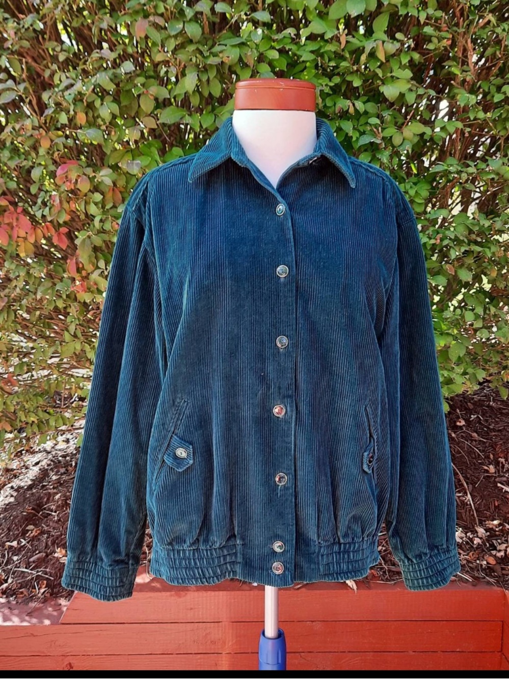 Alfred Dunner Vintage Y2K Wide Wale Corduroy Jacket Size 12 100% Cotton